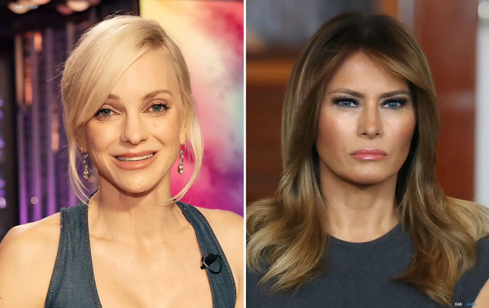 Сплит-фото: Анна Фэрис и Мелания Трамп, обсуждение вырезанной сцены из «Очень страшного кино 6»