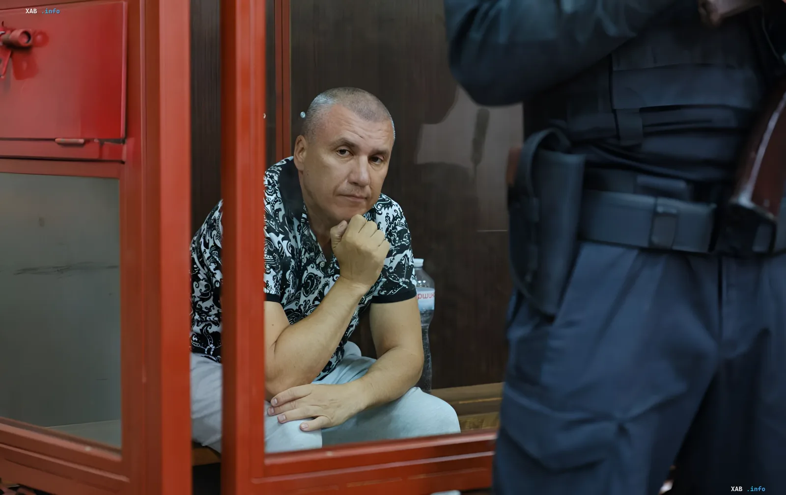 Former Odesa military commissar Evgeny Borisov in court behind bars