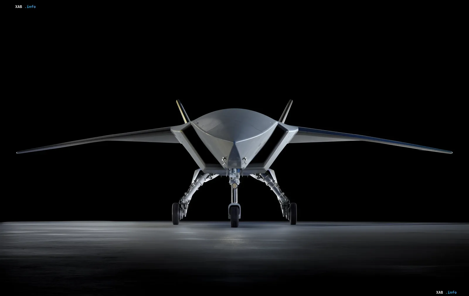 Kampfdrohne MQ-28 Ghost Bat Block 3 von Boeing im Stealth-Design mit internen Waffenfächern
