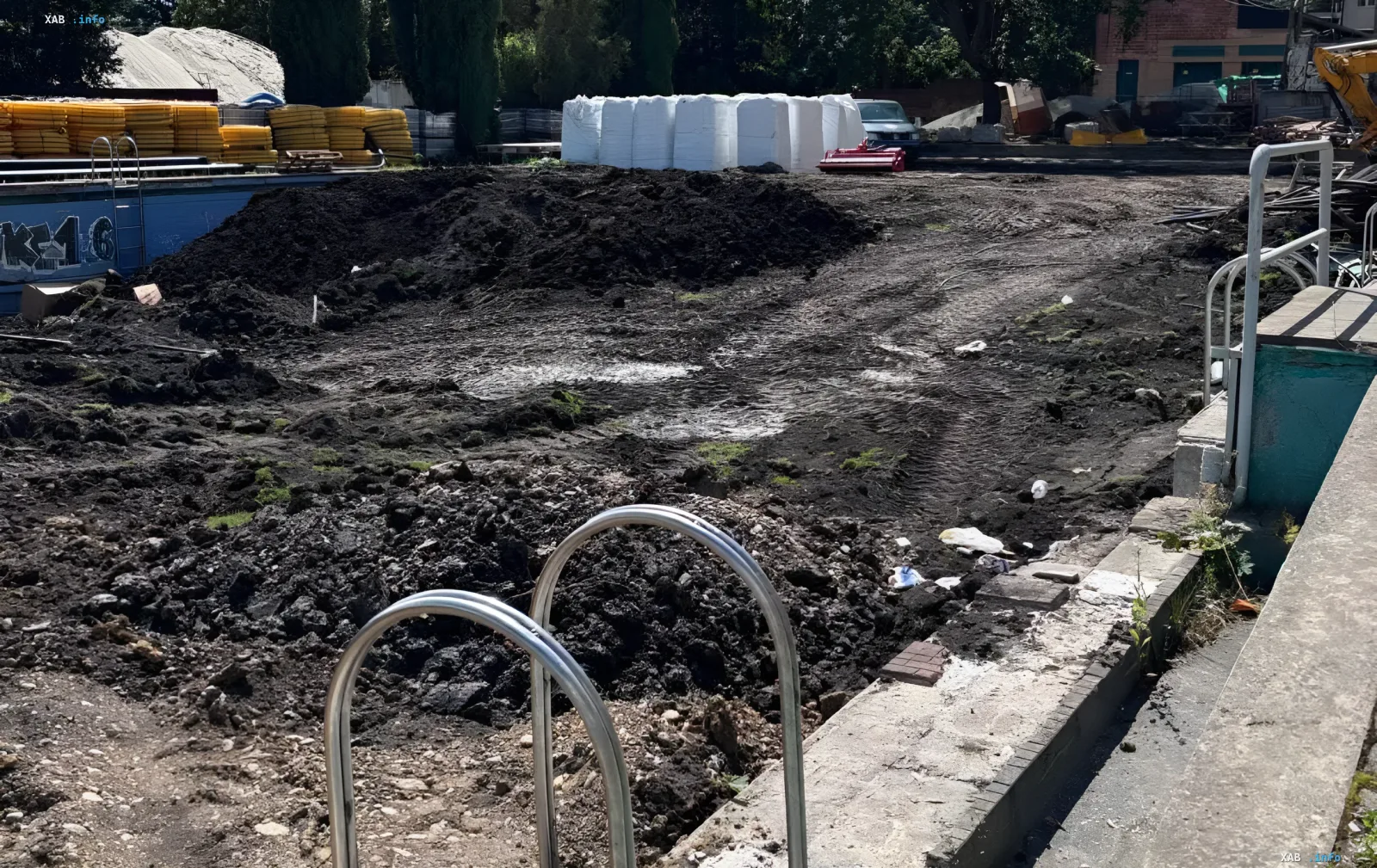 Buried swimming pool in Chernivtsi — aftermath of demolition linked to NOK scandal