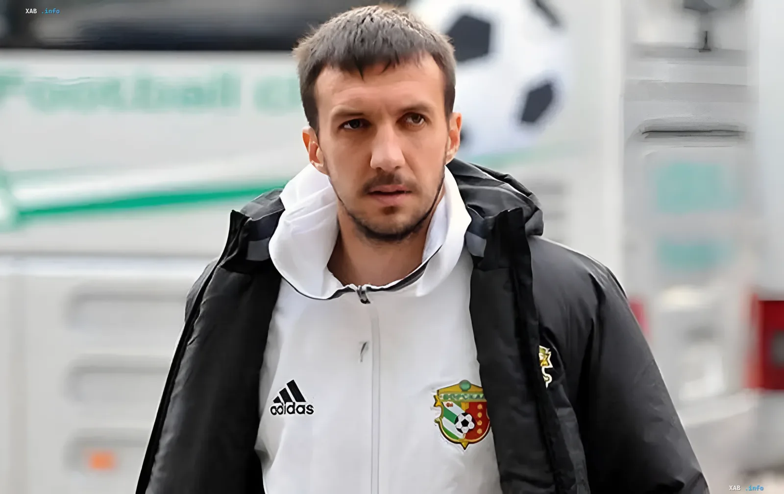 Former footballer Vyacheslav Shparpar in the Ukrainian national team jersey, who passed away tragically