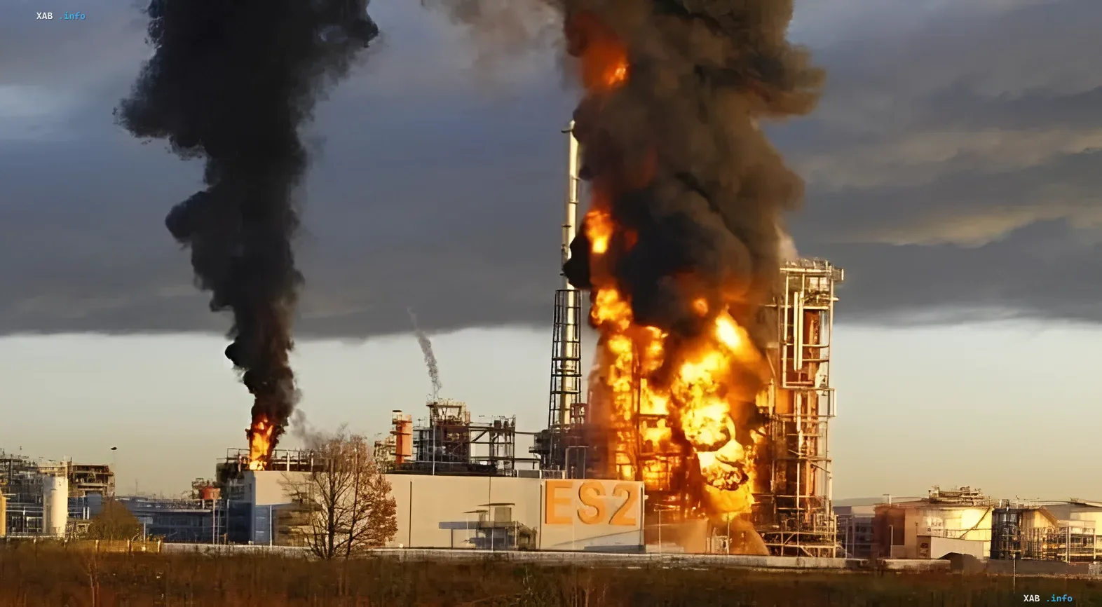 Explosion at Refinery: Impact on Moscow's Fuel System and Aviation Fire at Moscow Refinery: fiery columns and black smoke over industrial facilities