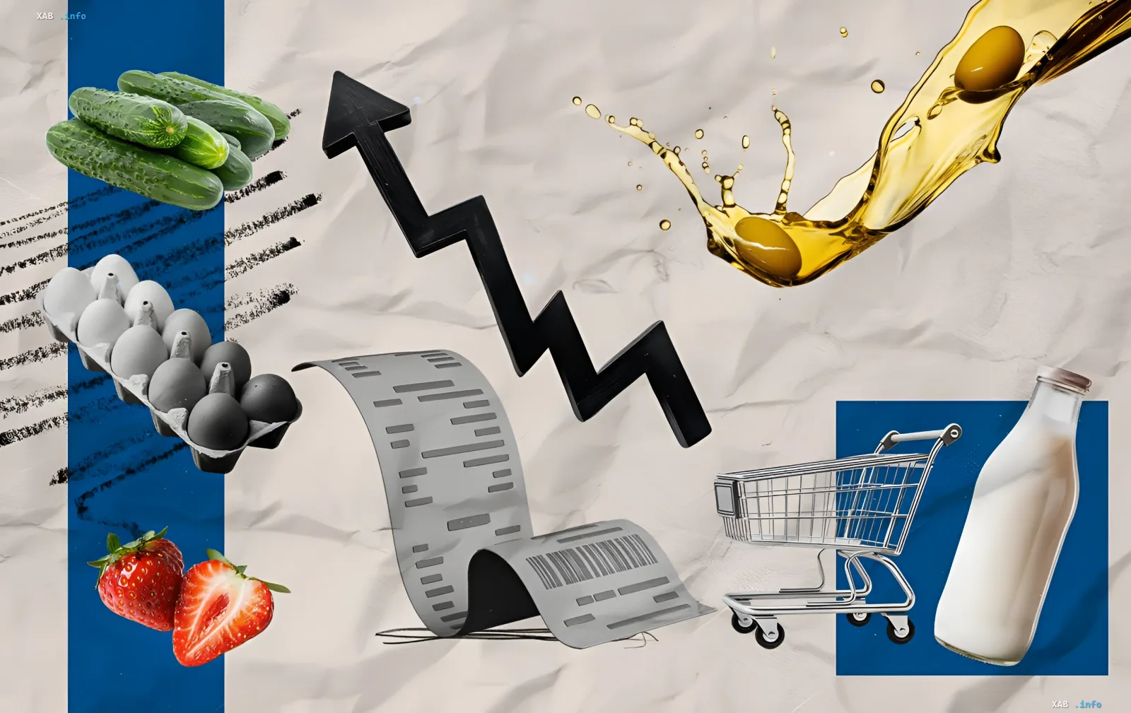 Мониторинг цен на продукты в Украине: овощи, яйца, молоко и растущий график инфляции на фоне чека и тележки