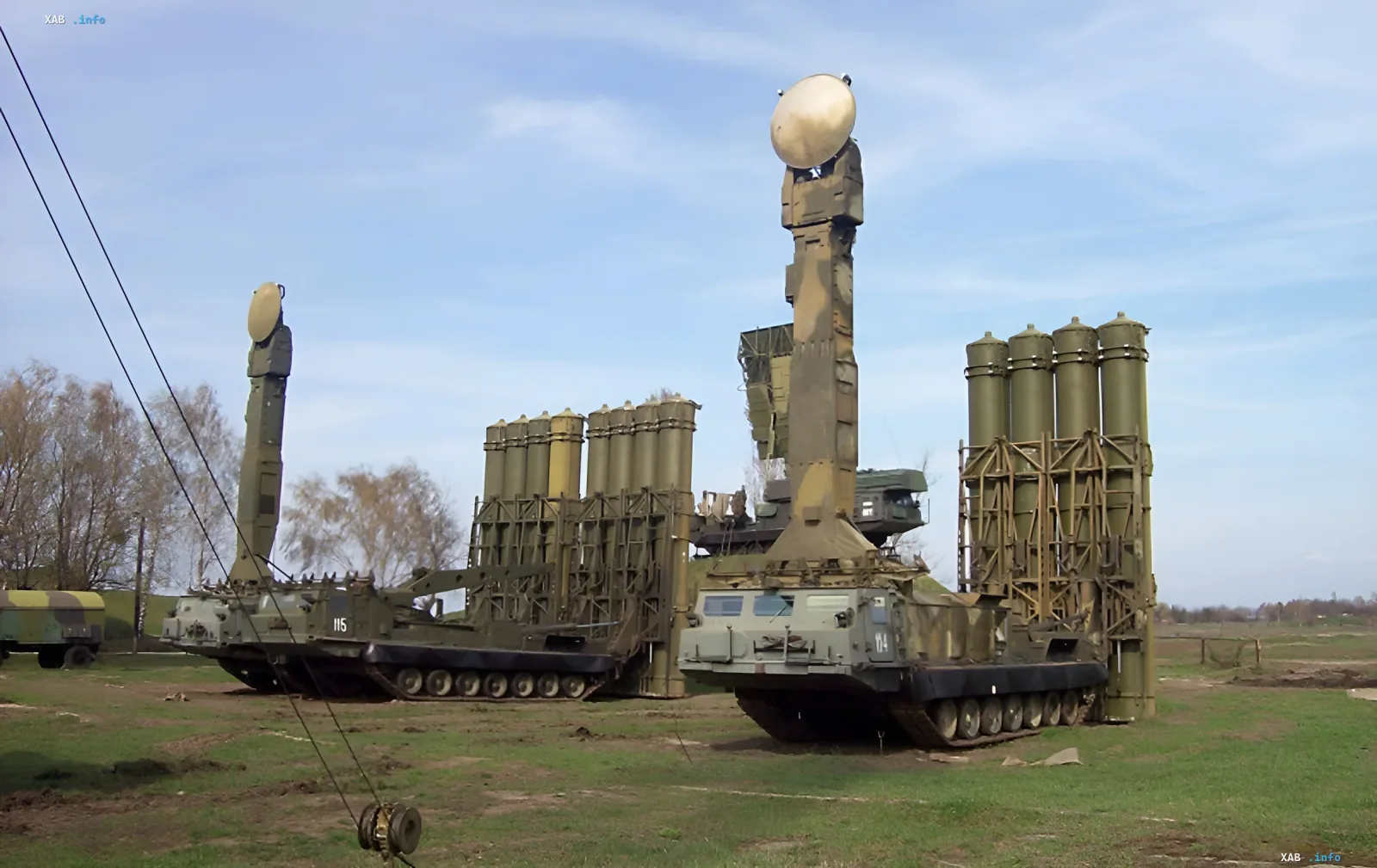 Abandoned S-300 air defense systems on an open field, symbolizing the depletion of Russia's air defense reserves