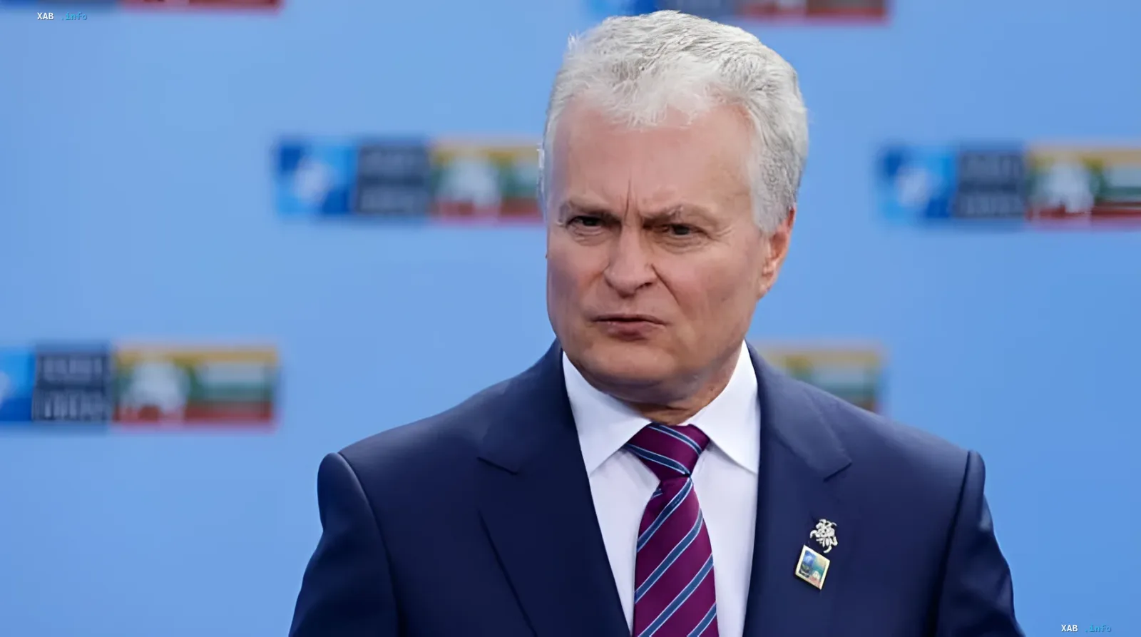 Litauischer Präsident Gitanas Nausėda bei einer offiziellen Veranstaltung, die die diplomatischen Bemühungen Vilnius’ zur Vermittlung des Konflikts zwischen der Ukraine und Polen symbolisiert
