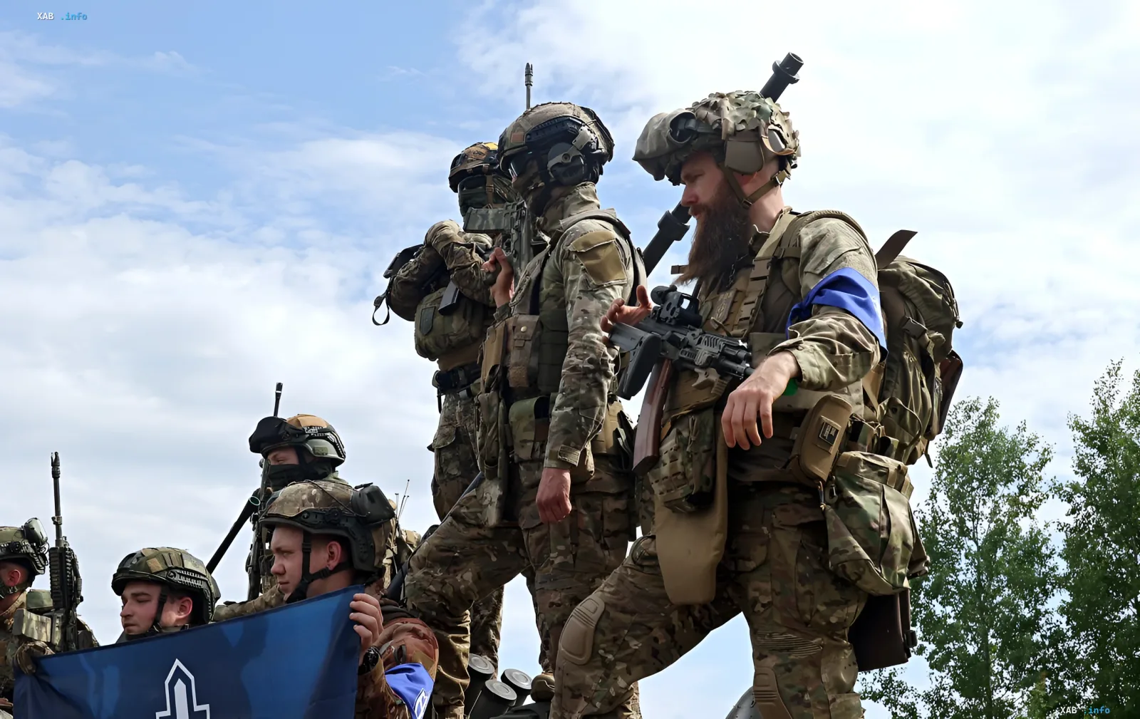 Ukrainische Soldaten an der Front in der Region Saporischschja während der Winterkampagne der RDG