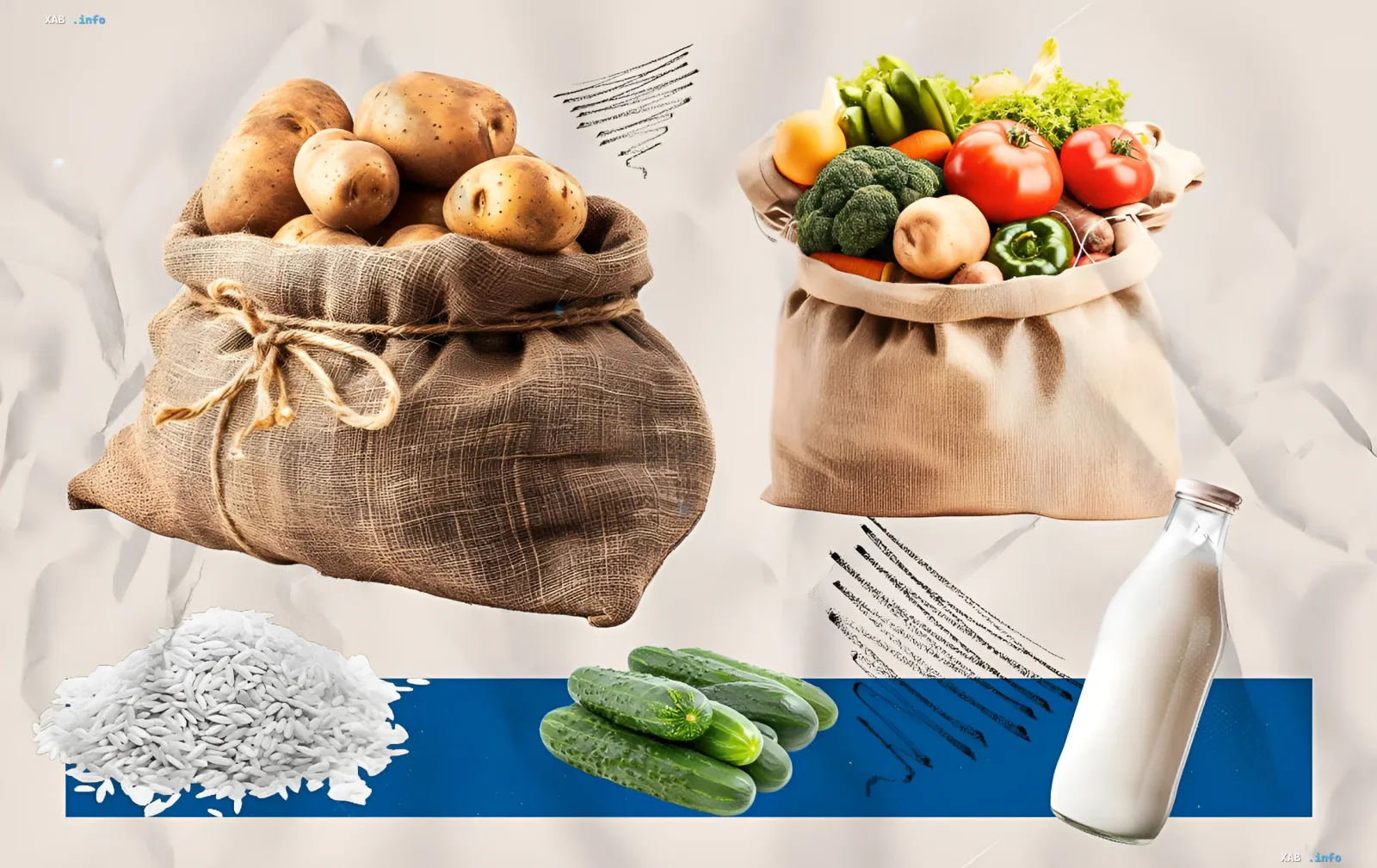 Мішок з картоплею, мішок з овочами, рис, огірки та молоко: базові продукти, ціни на які змінилися в українських супермаркетах у липні