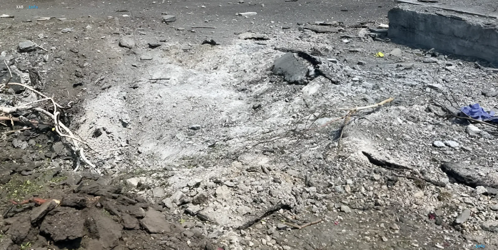 Consequences of UAB use in Synelnykove district: debris and damage on the ground