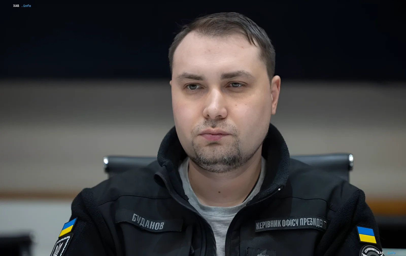 Kyrylo Budanov, head of Ukraine’s Main Intelligence Directorate, in uniform with patches reading 'БУДАНОВ' and 'КЕРІВНИК ОФІСУ ПРЕЗИДЕНТА' — warns of escalation peak with Poland