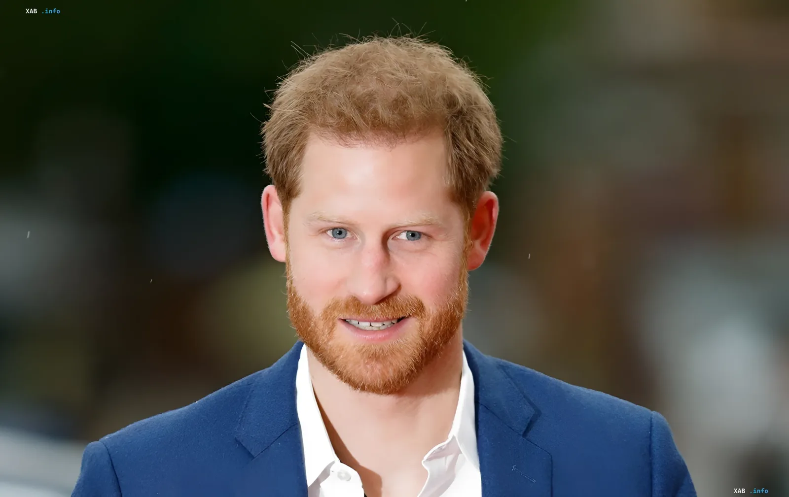 Prince Harry in a blue suit after losing the lawsuit against Associated Newspapers