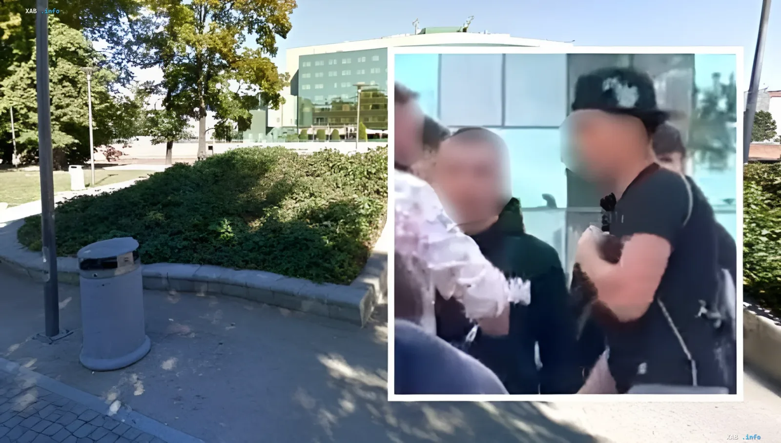Побиття українця у Вроцлаві: фото з місця інциденту, де група людей нападає на чоловіка за розмову українською мовою