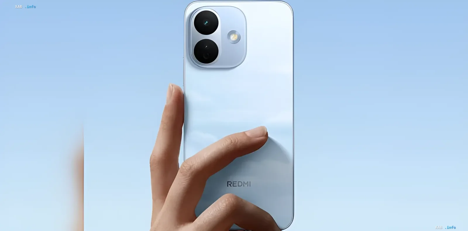 Redmi Note 17 Pro smartphone in blue finish with dual camera and REDMI logo on back panel, showcasing design of device with record 9000 mAh battery and IP69K protection