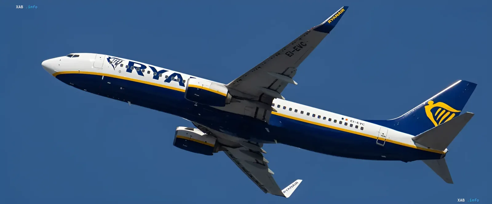 Boeing 737 авиакомпании Ryanair в полете, иллюстрирующий инцидент с разгерметизацией над Балканами