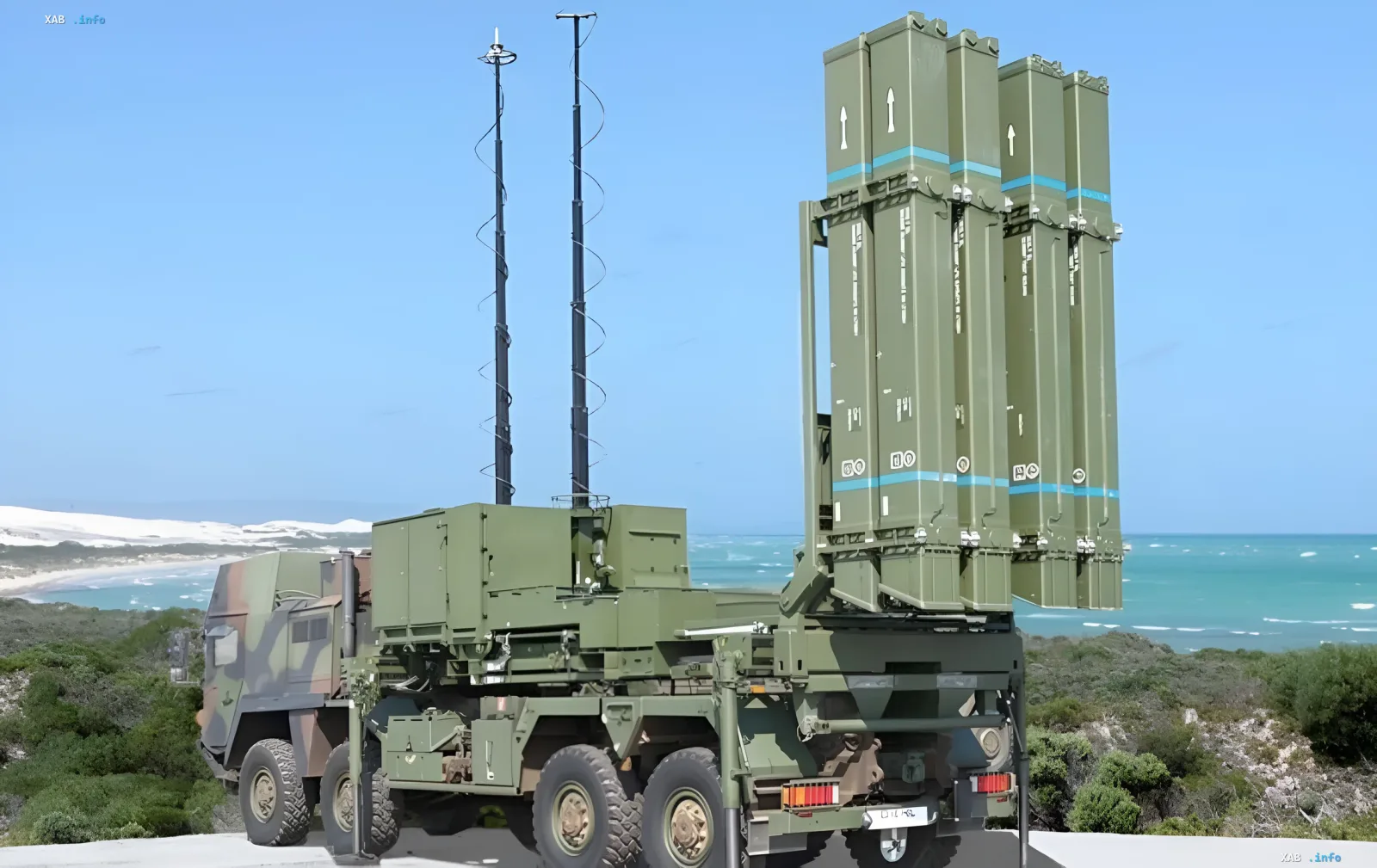 Surface-to-air missile system on the coast: a key component of the Bliksem EXO space shield project