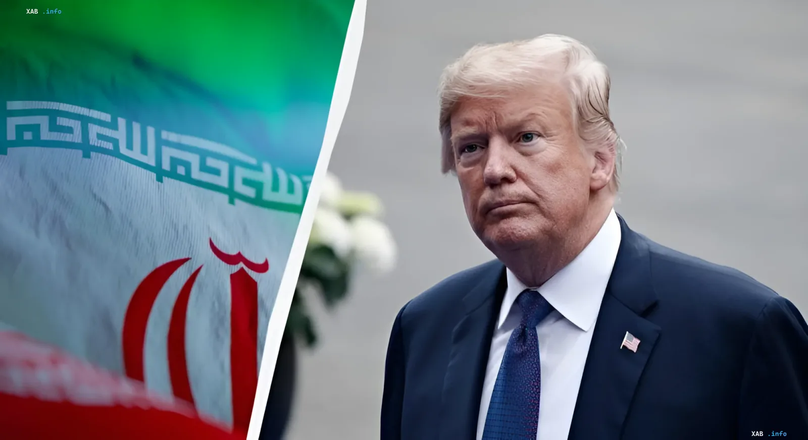 Дональд Трамп на фоне иранского флага: напряженные отношения из-за Ормузского пролива