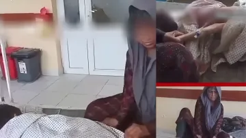 Спасенная афганская женщина и ребенок после 7 лет неволи в хлеву, удерживаемые собственным мужем