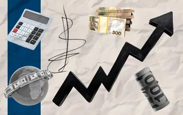 Курс валют 17 липня: графік зростання та падіння, стопки грошей, калькулятор та глобус з доларами