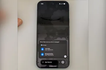 Скриншот заблокированного экрана смартфона с активным интерфейсом Gemini, предлагающим отправить сообщение контактам без ввода пароля — демонстрация критической уязвимости Android 16
