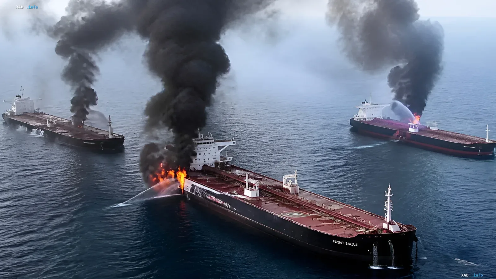 Горящие российские танкеры в Азовском море после атаки украинских дронов, операция «МоЛоЧка»