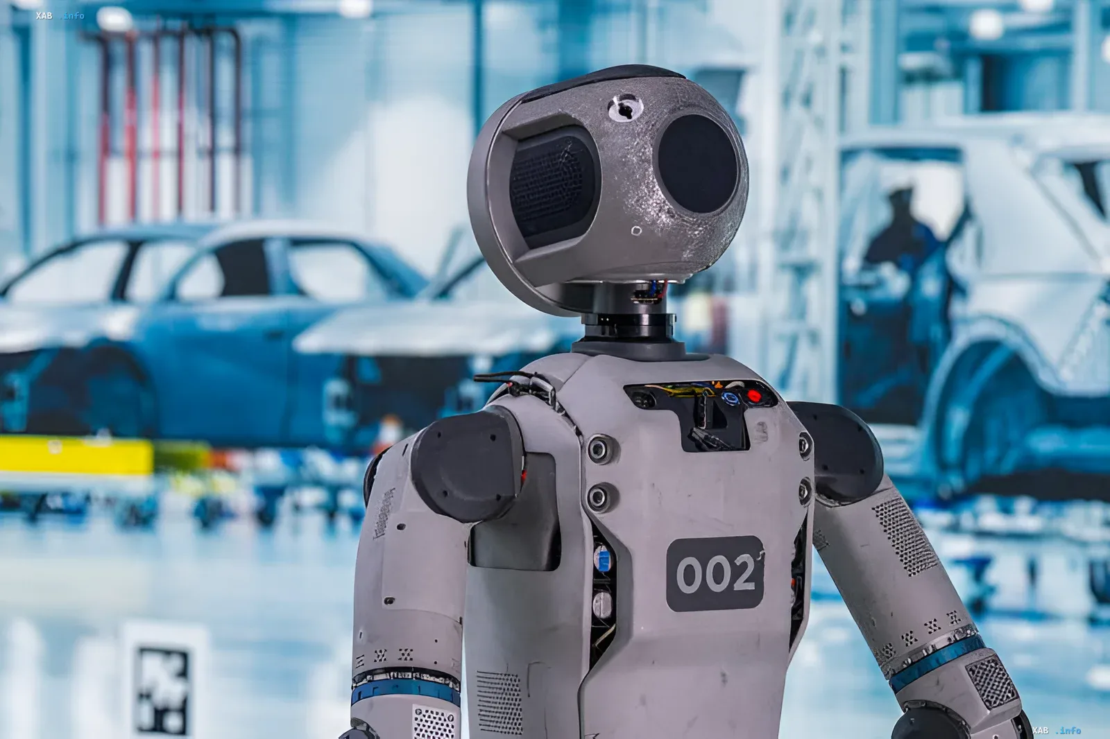 Robot Atlas at Hyundai car factory — symbol of conflict between workers and automation