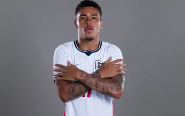 Morgan Rodgers in England national team kit, subject of transfer rumors involving 'Arsenal'