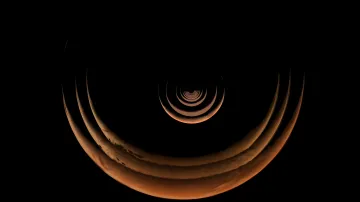 Einzigartige Aufnahmen der Annäherung der Psyche-Sonde an den Mars, die den Gravitationsmanöver zeigen
