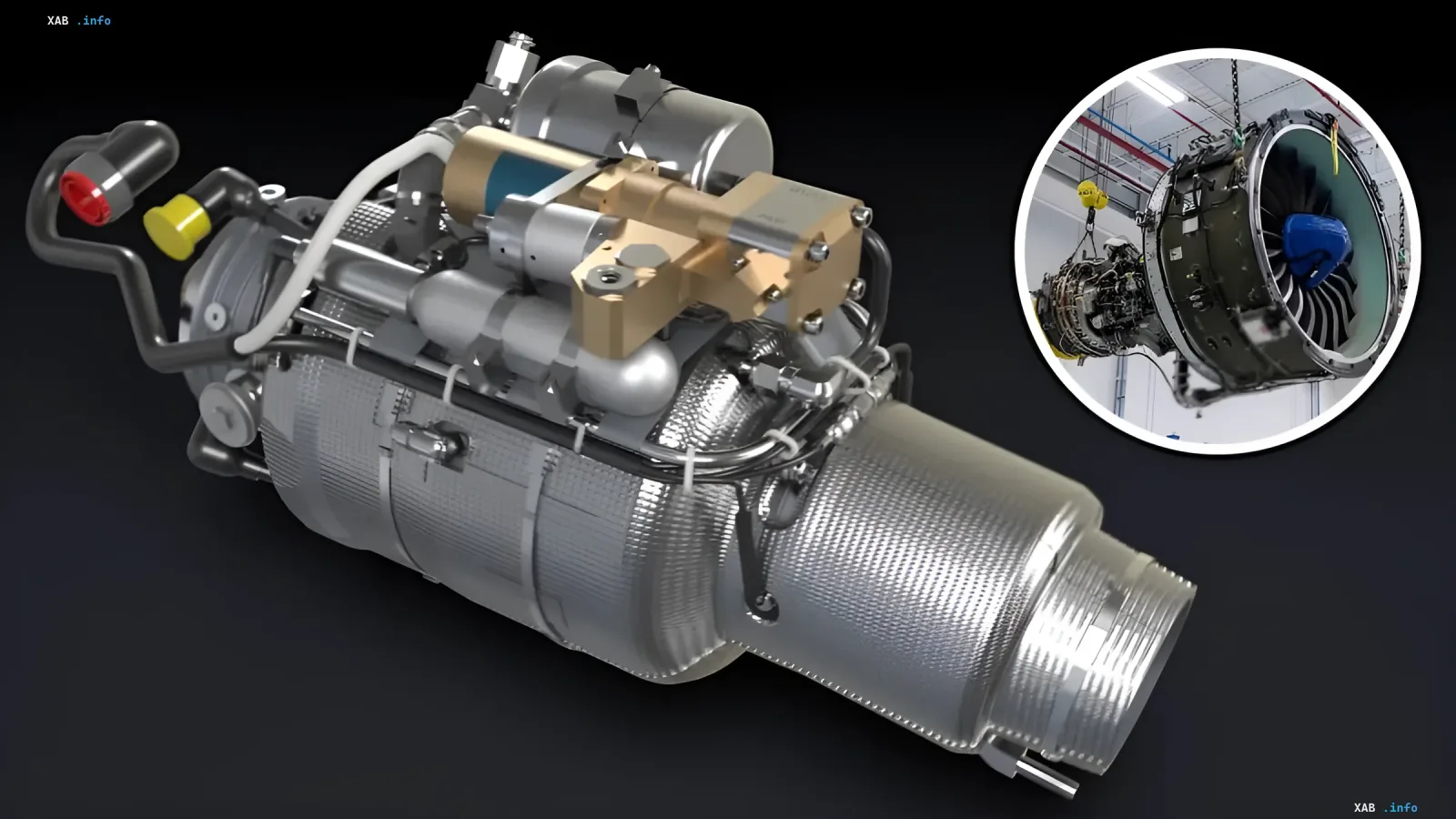 3D-печатный двигатель Pratt & Whitney для крылатых ракет с детализированными компонентами и вставкой реального двигателя