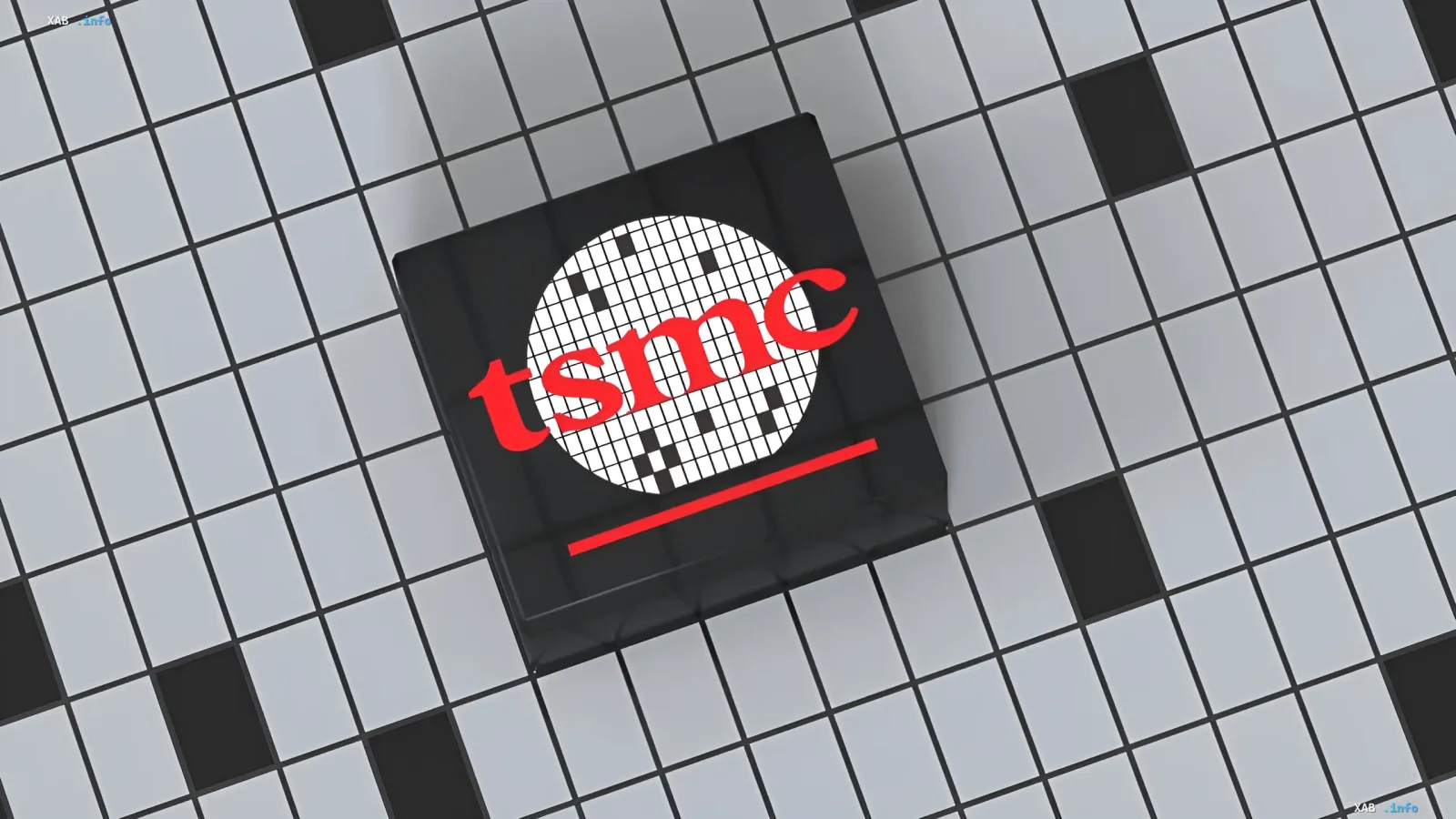 Логотип TSMC на фоні шахової дошки, що символізує стратегічні зміни в енергетичній політиці Тайваню