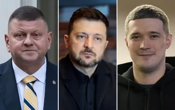 Фото Валерия Залужного, Владимира Зеленского и Михаила Федорова — тройка лидеров рейтинга доверия в Украине