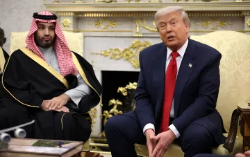 Donald Trump und saudischer Kronprinz Mohammed bin Salman diskutieren Atomdeal im Weißen Haus