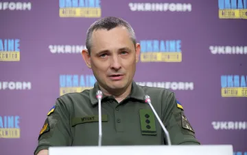 Ukrainian Armed Forces Commander Igor Ignat at a press conference refutes the version of a Ukrainian military range during the strike on the sports complex