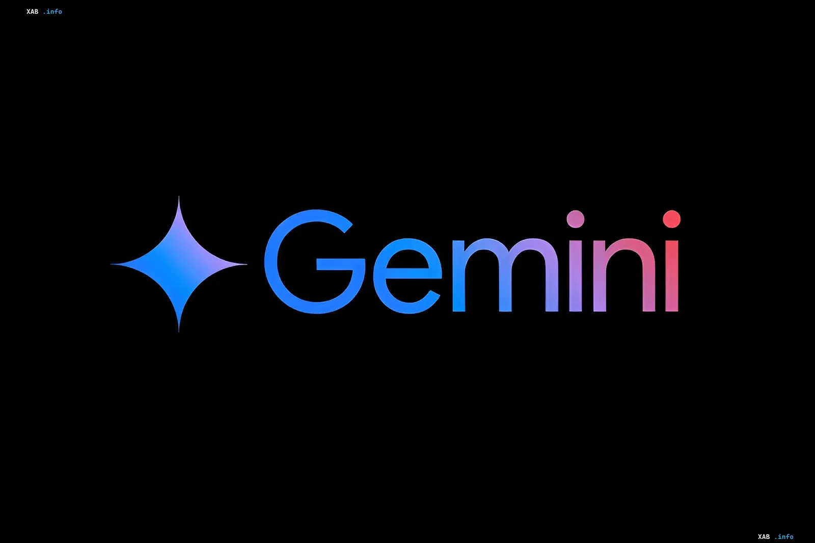 Gemini-Logo auf schwarzem Hintergrund mit Farbverlaufstext und Stern, das die Google-Forschung zur tatsächlichen KI-Nutzung symbolisiert