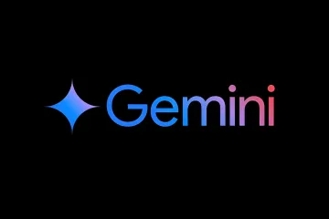 Gemini-Logo auf schwarzem Hintergrund mit Farbverlaufstext und Stern, das die Google-Forschung zur tatsächlichen KI-Nutzung symbolisiert