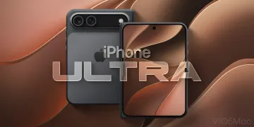 Konzept des faltbaren iPhone Ultra 2026 mit zwei Kameras und Display, das Apples Zukunft auf dem Markt für faltbare Smartphones zeigt