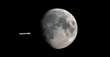Spent Falcon 9 stage flying towards the Moon for planned impact