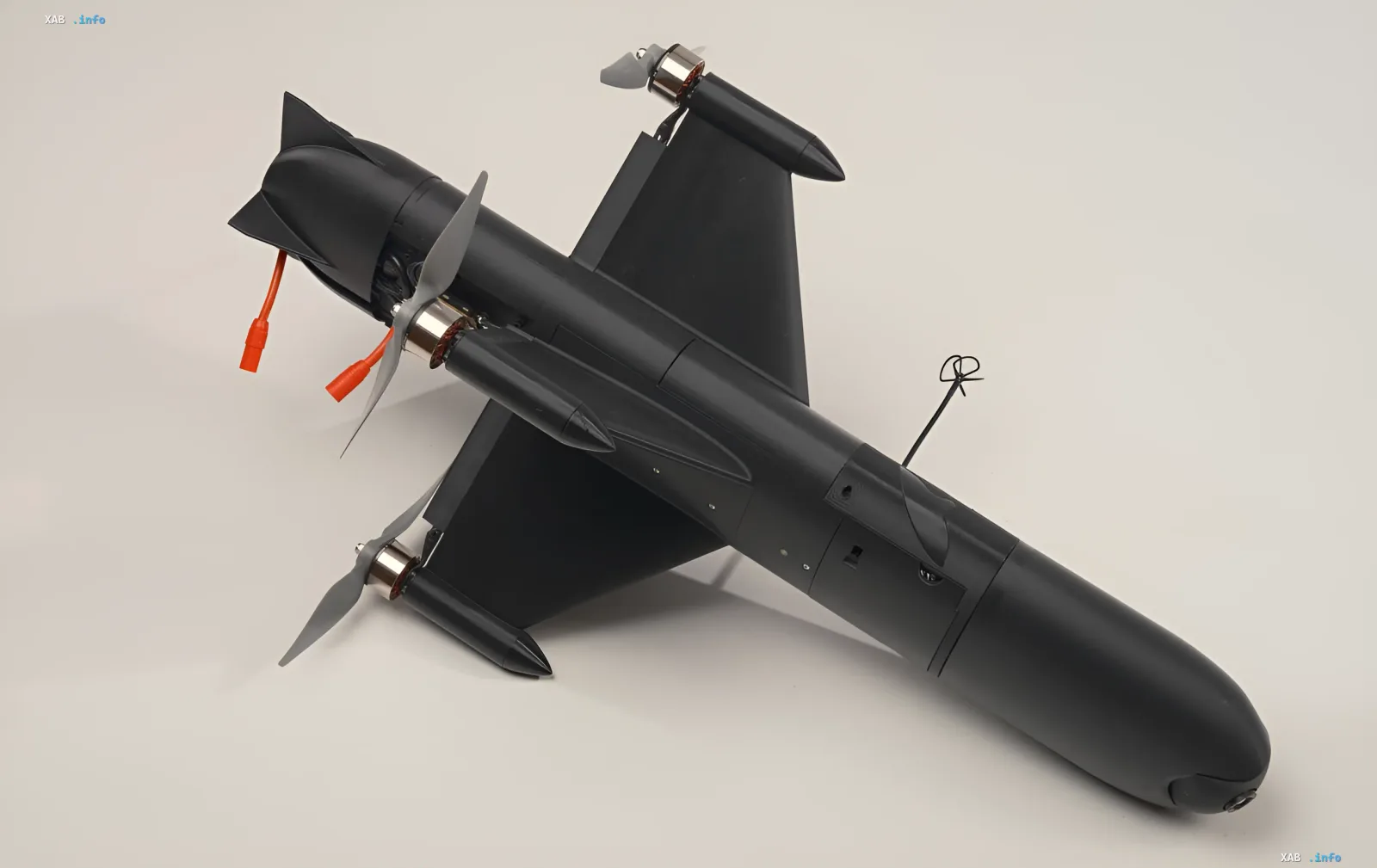 Black interceptor drone ZIRKA with three propellers, designed for autonomous destruction of 'Geran-4' using AI