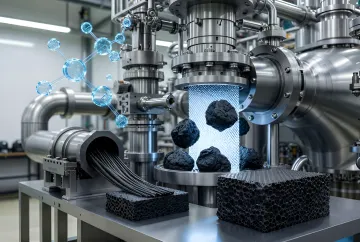 Graphene production from coal using Chinese technology: coal briquettes and carbon fibers in high-tech equipment