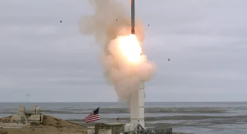 Missile launch from US coastal position: illustrating missile stockpile shortage amid Pentagon's $67 billion funding request