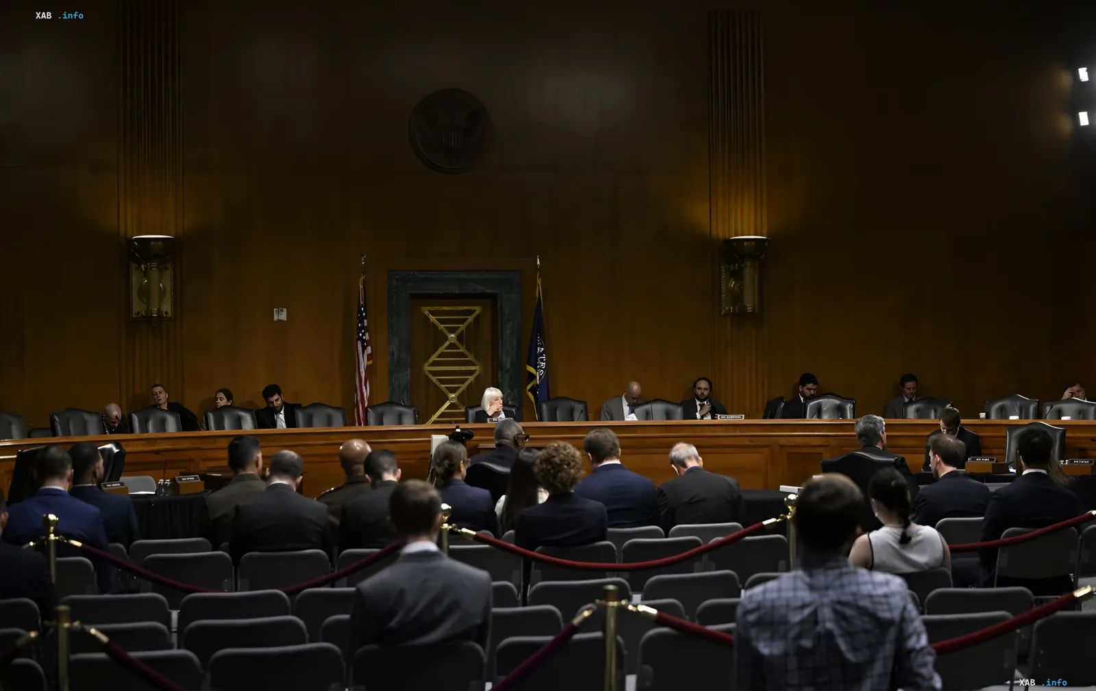 Заседание сенатского комитета в США, обсуждающего законопроект о санкциях против России