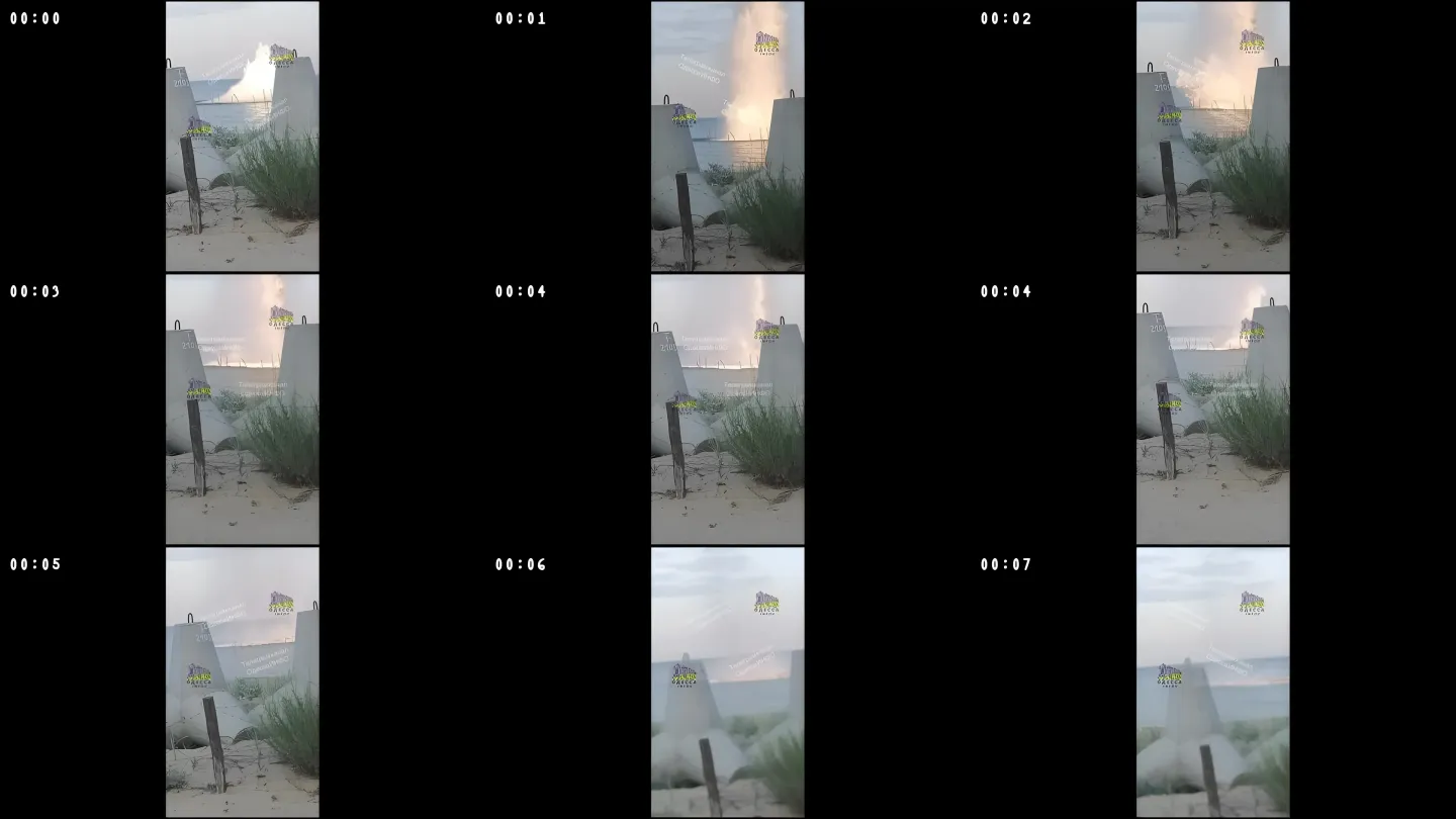 Вибух боєприпасу в морі біля Грибівки — Storyboard