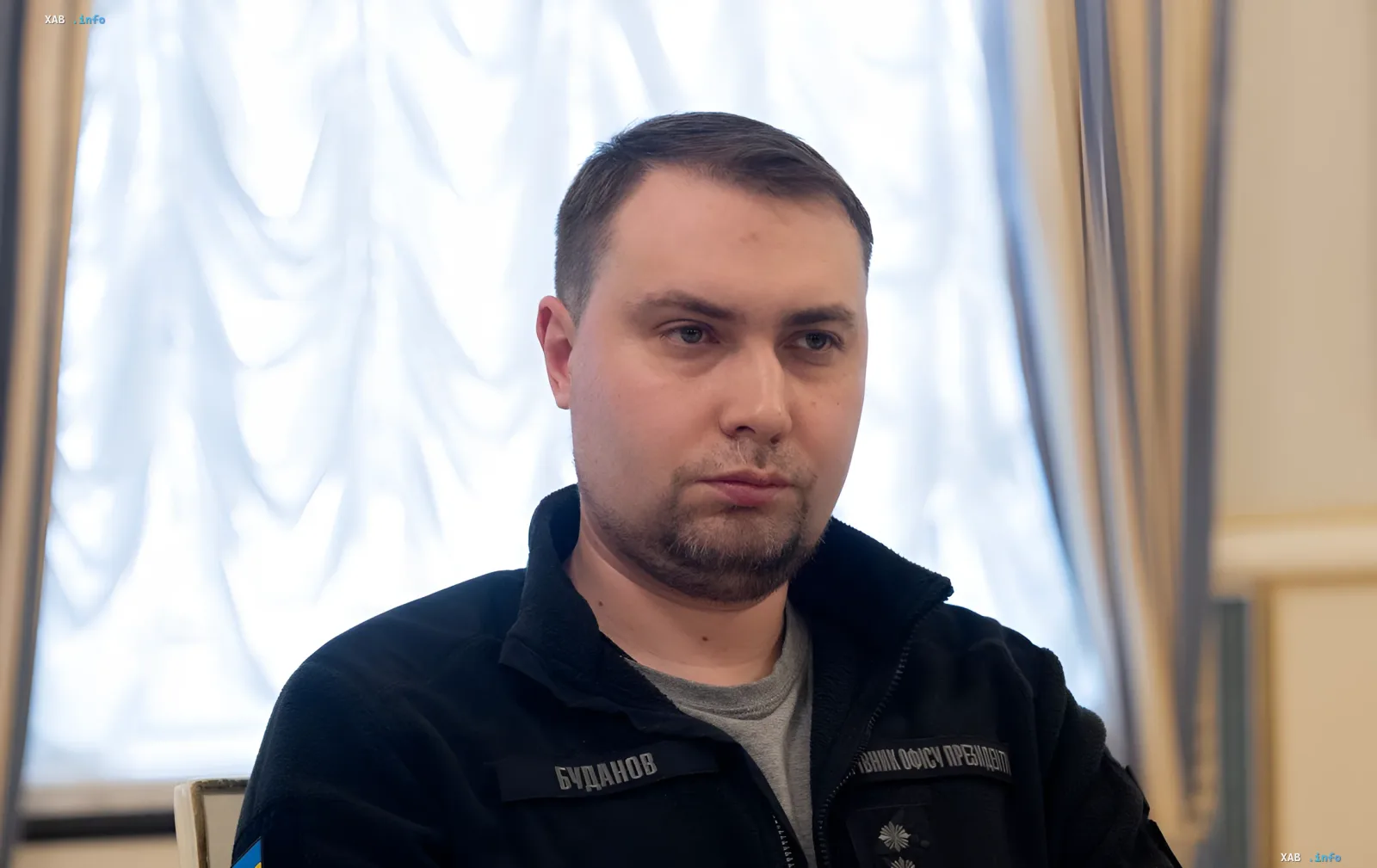 Kyrylo Budanov, head of Ukraine's GUR, in uniform with 'БУДАНОВ' patch, declares continuation of special operation until results are achieved