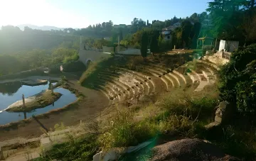 Fake ancient Roman theater in Italy created by fraudster Franco Malosso, who received a real prison sentence for deception