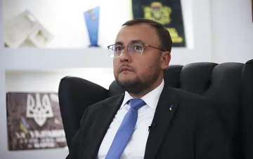 Ambassador of Ukraine to Poland Vasyl Bodnar in his office, possibly preparing for a new role as deputy minister
