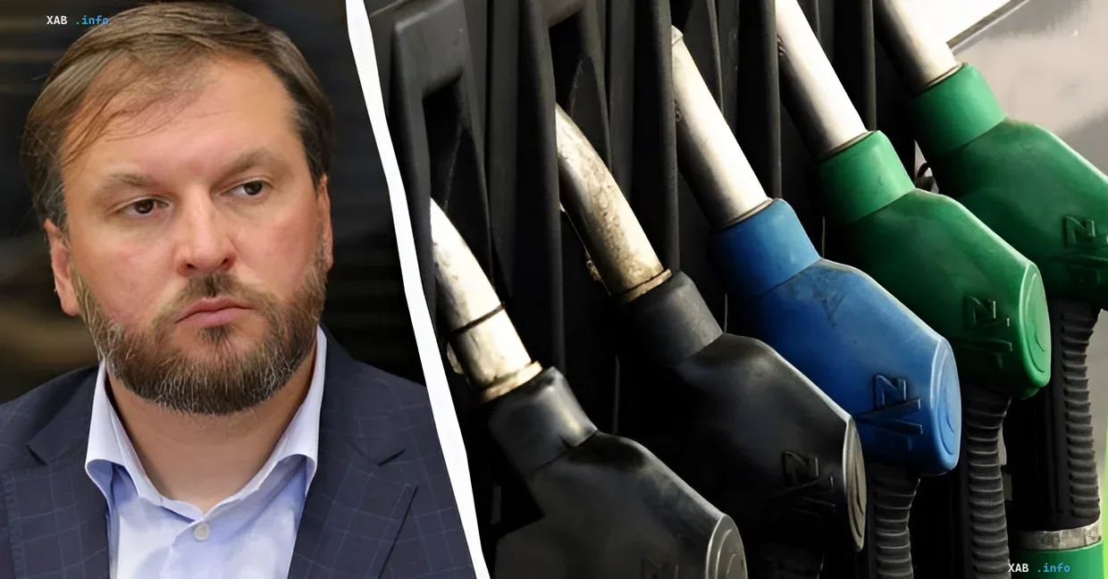 Polish Energy Minister and fuel nozzles at gas station — symbol of Ukraine’s fuel crisis