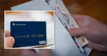 Банковская карта Universal Bank и наличные гривны — символ ограничений на переводы для ФОПов и клиентов без подтверждения доходов с августа 2026 года в Украине