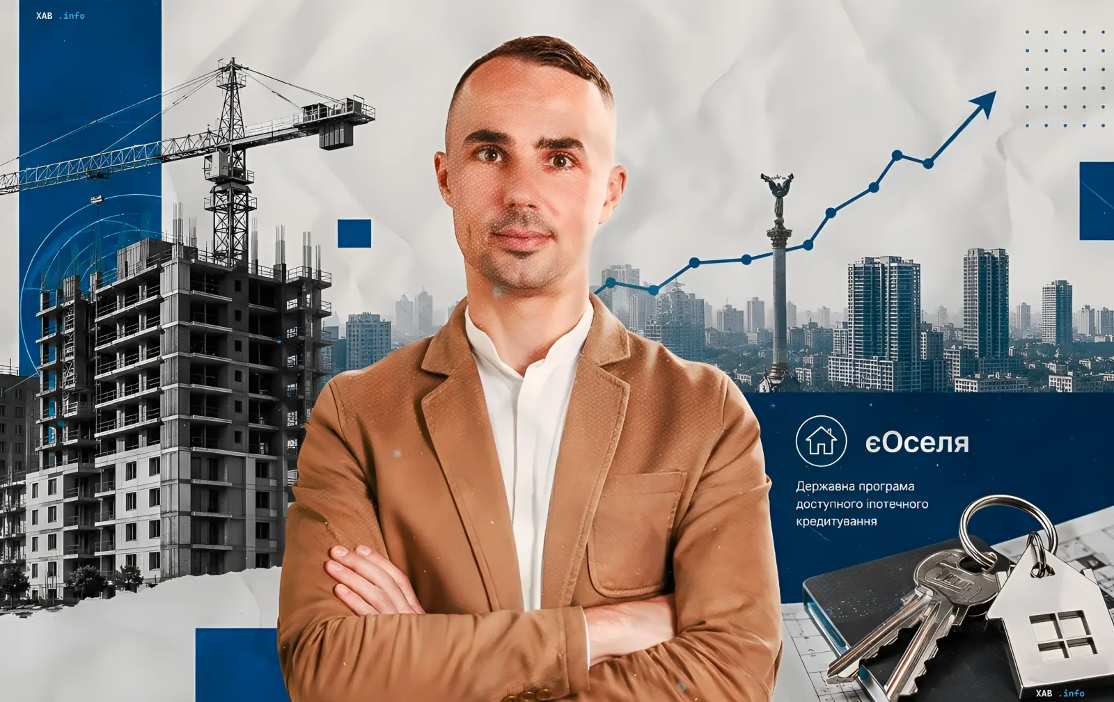 Инфографика о росте цен на недвижимость в Киеве: строящийся дом, график роста и программа еОселя