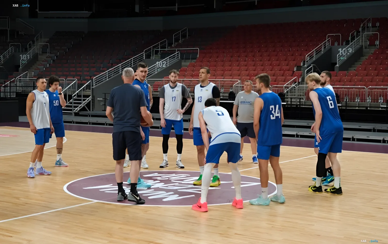 Ukrainische Basketball-Nationalmannschaft im Training in Riga vor den entscheidenden WM-Qualifikationsspielen 2027