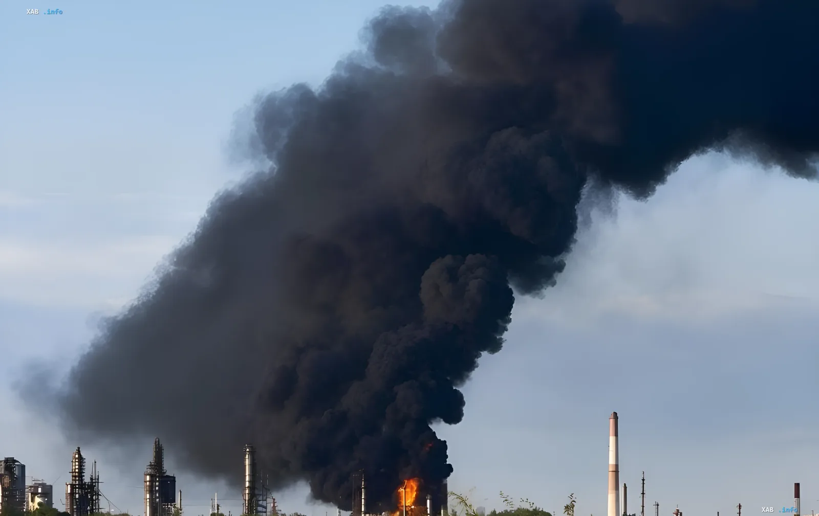 Massive plume of black smoke rises over Rosneft refinery in Syzran after Ukrainian drone strike