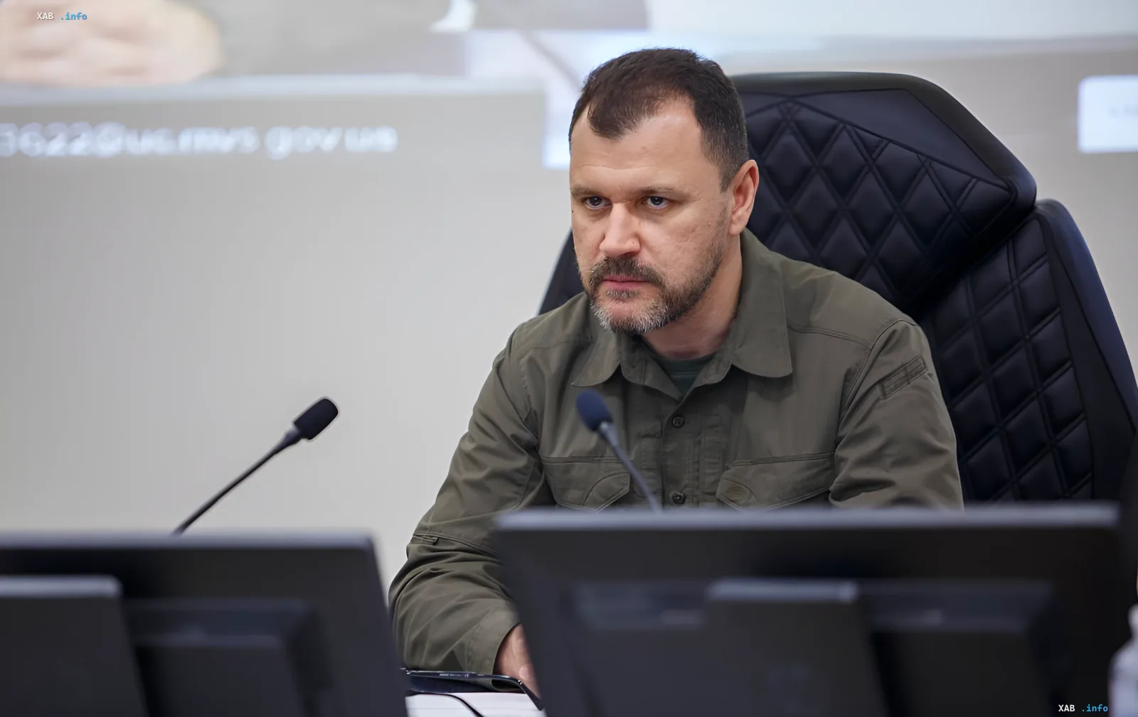 Руководитель гражданской обороны Киева Маркиян Бубличко на совещании по плану стойкости столицы