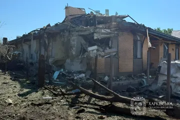 Разрушенный дом в Харькове после удара российских ракет-дронов «Бандероль», последствия атаки на жилой район